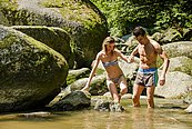 Flussbaden in der Feldaist ©TVB Mühlviertel: Erber