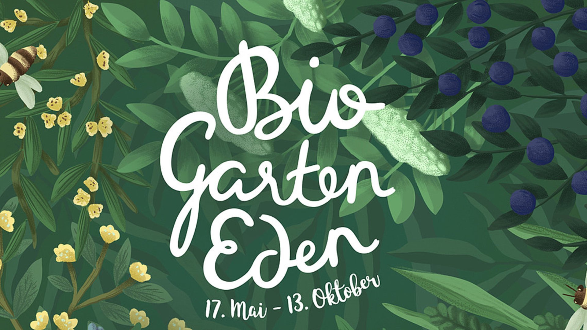 Foto: Landesgartenschau Aigen-Schlägl GmbH: Bio.Garten.Eden – Zum Genießen, Entdecken und Entschleunigen! Die Grafik zeigt das Logo der Landesgartenschau 2019 in Aigen-Schlägl. Das Motto lautet Bio.Garten.Eden.
